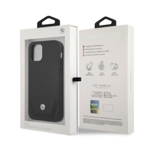 Etui BMW Leather Perforate na iPhone 12 Pro Max - czarne Etui BMW Leather Perforate na iPhone 12 Pro Max - czarne