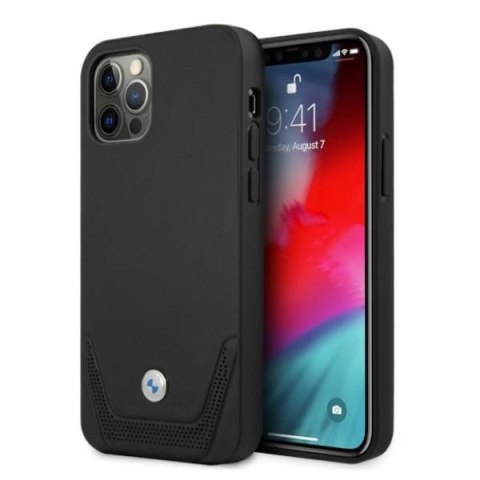 Etui BMW Leather Perforate na iPhone 12 / iPhone 12 Pro - czarne Etui BMW Leather Perforate na iPhone 12 / iPhone 12 Pro - czarne