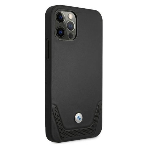 Etui BMW Leather Perforate na iPhone 12 / iPhone 12 Pro - czarne Etui BMW Leather Perforate na iPhone 12 / iPhone 12 Pro - czarne