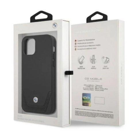 Etui BMW Leather Perforate na iPhone 12 / iPhone 12 Pro - czarne Etui BMW Leather Perforate na iPhone 12 / iPhone 12 Pro - czarne