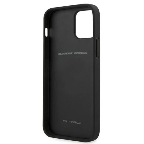 Etui Ferrari On Track Carbon Stripe na iPhone 12 Pro Max - czerwone
