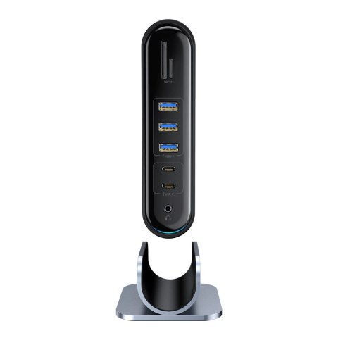 HUB Baseus CAHUB-DG0G 3x USB 3.2 Gen 1 / 2x USB-A / 2x USB-C / czytnik kart SD, micro SD / AUX / 3x HDMI / RJ45 PD 100W (wtyczki HUB Baseus CAHUB-DG0G 3x USB 3.2 Gen 1 / 2x USB-A / 2x USB-C / czytnik kart SD, micro SD / AUX / 3x HDMI / RJ45 PD 100W (wtyczki