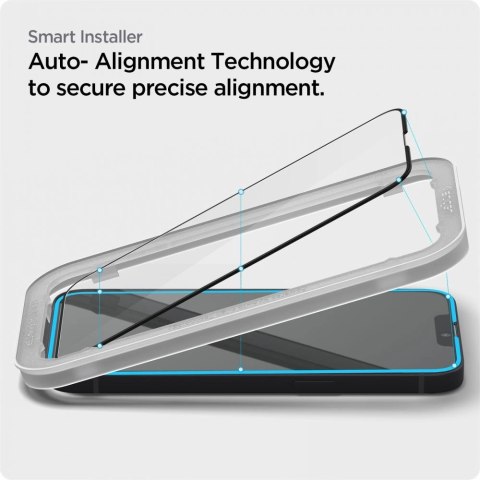 Szkło hartowane Spigen ALM Glass FC na iPhone 13 / 13 Pro / 14 / 16e - czarne 2 szt.