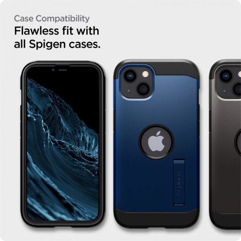 Szkło hartowane Spigen ALM Glass FC na iPhone 13 / 13 Pro / 14 / 16e - czarne 2 szt.