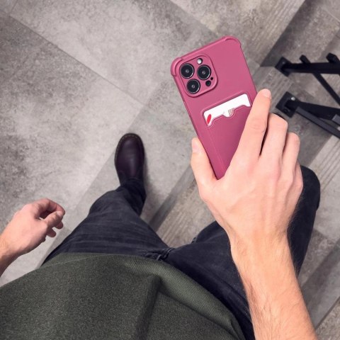 Card Armor Case etui pokrowiec do iPhone 11 Pro Max portfel na kartę silikonowe pancerne etui Air Bag czerwony Card Armor Case etui pokrowiec do iPhone 11 Pro Max portfel na kartę silikonowe pancerne etui Air Bag czerwony