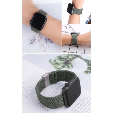 Strap Fabric opaska do Watch Ultra / 9 / 8 / 7 / 6 / SE / 5 / 4 / 3 / 2 (49mm / 45mm / 44mm / 42mm) pleciony materiałowy pasek b Strap Fabric opaska do Watch Ultra / 9 / 8 / 7 / 6 / SE / 5 / 4 / 3 / 2 (49mm / 45mm / 44mm / 42mm) pleciony materiałowy pasek b