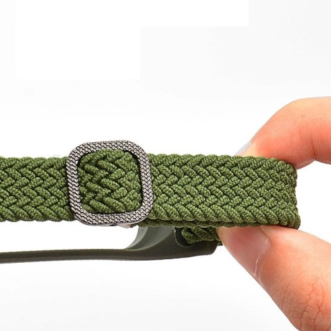 Strap Fabric opaska do Xiaomi Mi Band 6 / 5 / 4 / 3 pleciony materiałowy pasek bransoletka szary