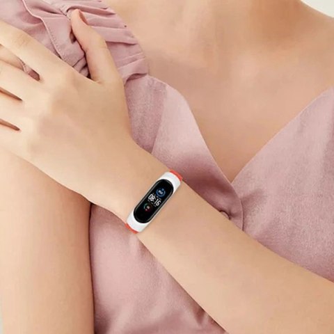 Strap Fabric opaska do Xiaomi Mi Band 6 / 5 / 4 / 3 pleciony materiałowy pasek bransoletka szary