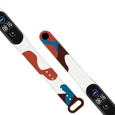 Strap Moro opaska do Xiaomi Mi Band 6 / Mi Band 5 silikonowy pasek bransoletka do zegarka wzór 15