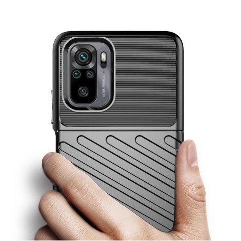 Thunder Case elastyczne pancerne etui pokrowiec Xiaomi Redmi 10 czarny
