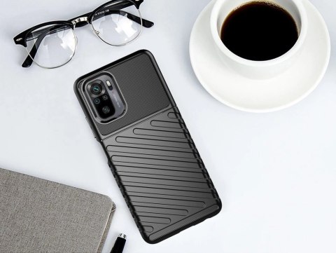Thunder Case elastyczne pancerne etui pokrowiec Xiaomi Redmi 10 czarny
