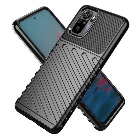 Thunder Case elastyczne pancerne etui pokrowiec Xiaomi Redmi 10 czarny