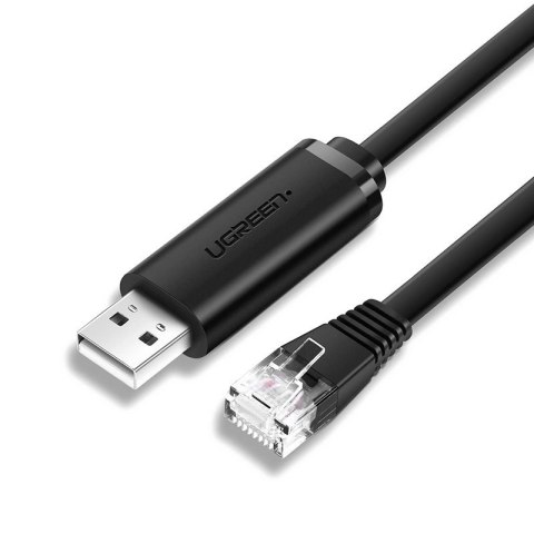Ugreen kabel konsolowy przejściówka USB - Ethernet RJ45 1,5m czarny (CM204) Ugreen kabel konsolowy przejściówka USB - Ethernet RJ45 1,5m czarny (CM204)