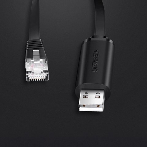 Ugreen kabel konsolowy przejściówka USB - Ethernet RJ45 1,5m czarny (CM204) Ugreen kabel konsolowy przejściówka USB - Ethernet RJ45 1,5m czarny (CM204)