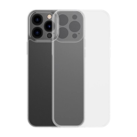 Baseus Frosted Glass Case etui pokrowiec do iPhone 13 Pro Max sztywna obudowa z żelową ramką przezroczysty (ARWS000202) Baseus Frosted Glass Case etui pokrowiec do iPhone 13 Pro Max sztywna obudowa z żelową ramką przezroczysty (ARWS000202)