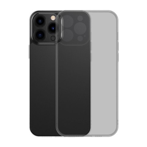 Baseus Frosted Glass Case etui pokrowiec do iPhone 13 Pro sztywna obudowa z żelową ramką czarny (ARWS000401) Baseus Frosted Glass Case etui pokrowiec do iPhone 13 Pro sztywna obudowa z żelową ramką czarny (ARWS000401)