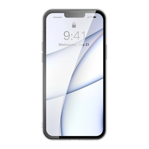 Baseus Frosted Glass Case etui pokrowiec do iPhone 13 Pro sztywna obudowa z żelową ramką czarny (ARWS000401) Baseus Frosted Glass Case etui pokrowiec do iPhone 13 Pro sztywna obudowa z żelową ramką czarny (ARWS000401)