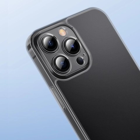 Baseus Frosted Glass Case etui pokrowiec do iPhone 13 Pro sztywna obudowa z żelową ramką czarny (ARWS000401) Baseus Frosted Glass Case etui pokrowiec do iPhone 13 Pro sztywna obudowa z żelową ramką czarny (ARWS000401)
