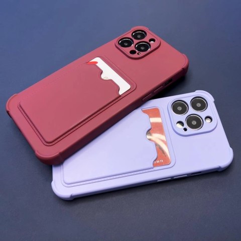 Card Armor Case etui pokrowiec do iPhone 13 Pro Max portfel na kartę silikonowe pancerne etui Air Bag czerwony Card Armor Case etui pokrowiec do iPhone 13 Pro Max portfel na kartę silikonowe pancerne etui Air Bag czerwony