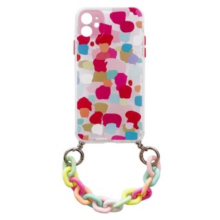 Color Chain Case żelowe elastyczne etui z łańcuchem łańcuszkiem zawieszką do iPhone 13 wielokolorowy (2)