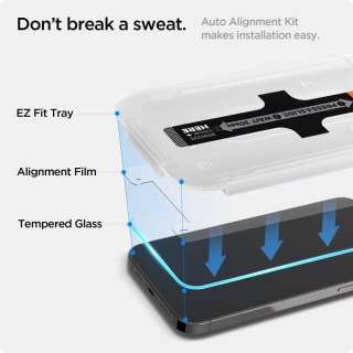 Szkło hartowane Spigen Glas.tR EZ Fit na iPhone 13 / 13 Pro / 14 / 16e - 2 szt.