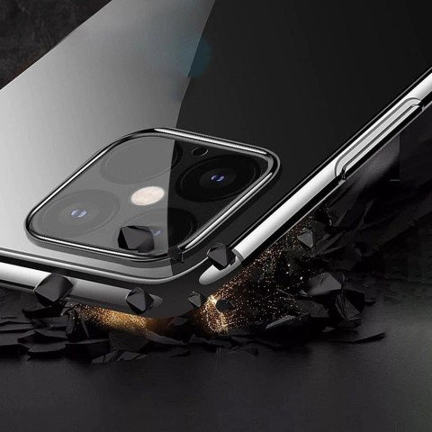 Clear Color case żelowy pokrowiec etui z metaliczną ramką iPhone 13 mini czarny Clear Color case żelowy pokrowiec etui z metaliczną ramką iPhone 13 mini czarny
