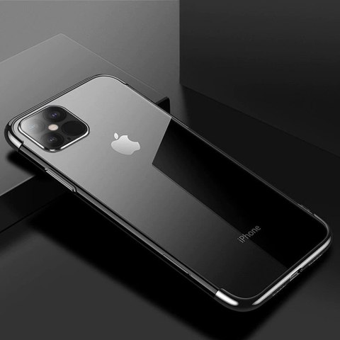 Clear Color case żelowy pokrowiec etui z metaliczną ramką iPhone 13 mini czarny Clear Color case żelowy pokrowiec etui z metaliczną ramką iPhone 13 mini czarny