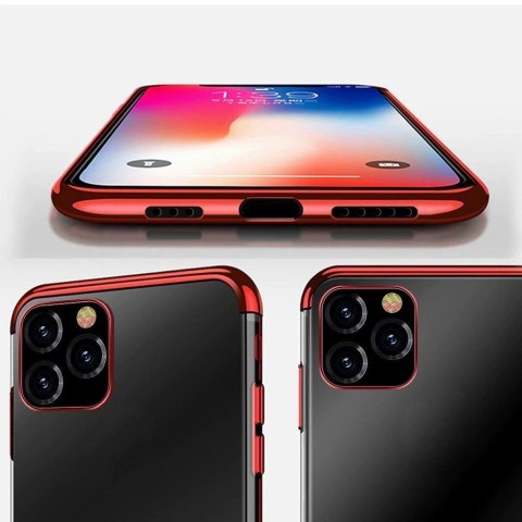 Clear Color case żelowy pokrowiec etui z metaliczną ramką iPhone 13 mini czarny Clear Color case żelowy pokrowiec etui z metaliczną ramką iPhone 13 mini czarny