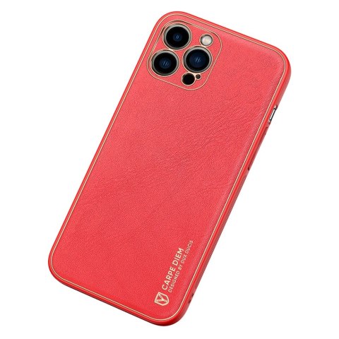 Dux Ducis Yolo eleganckie etui pokrowiec ze skóry ekologicznej iPhone 13 Pro Max czerwony Dux Ducis Yolo eleganckie etui pokrowiec ze skóry ekologicznej iPhone 13 Pro Max czerwony