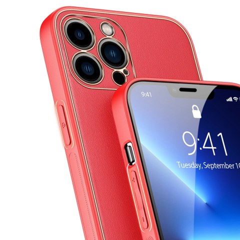 Dux Ducis Yolo eleganckie etui pokrowiec ze skóry ekologicznej iPhone 13 Pro Max czerwony Dux Ducis Yolo eleganckie etui pokrowiec ze skóry ekologicznej iPhone 13 Pro Max czerwony