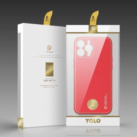 Dux Ducis Yolo eleganckie etui pokrowiec ze skóry ekologicznej iPhone 13 Pro Max czerwony Dux Ducis Yolo eleganckie etui pokrowiec ze skóry ekologicznej iPhone 13 Pro Max czerwony