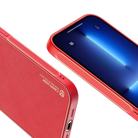 Dux Ducis Yolo eleganckie etui pokrowiec ze skóry ekologicznej iPhone 13 Pro Max czerwony Dux Ducis Yolo eleganckie etui pokrowiec ze skóry ekologicznej iPhone 13 Pro Max czerwony