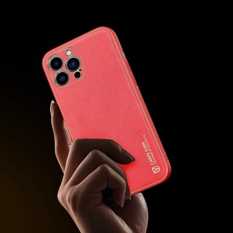 Dux Ducis Yolo eleganckie etui pokrowiec ze skóry ekologicznej iPhone 13 Pro Max czerwony Dux Ducis Yolo eleganckie etui pokrowiec ze skóry ekologicznej iPhone 13 Pro Max czerwony
