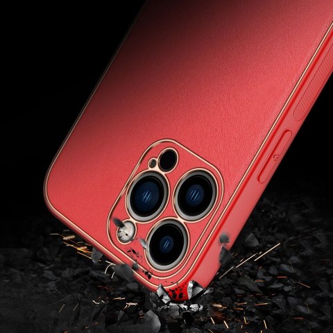 Dux Ducis Yolo eleganckie etui pokrowiec ze skóry ekologicznej iPhone 13 Pro Max czerwony Dux Ducis Yolo eleganckie etui pokrowiec ze skóry ekologicznej iPhone 13 Pro Max czerwony