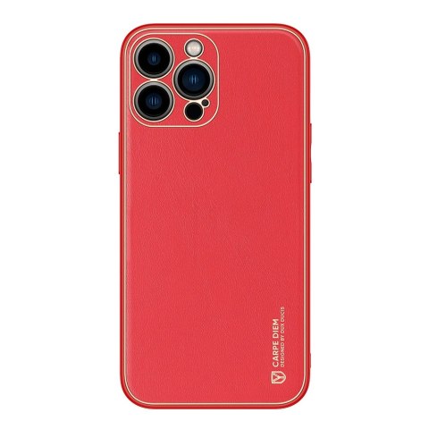 Dux Ducis Yolo eleganckie etui pokrowiec ze skóry ekologicznej iPhone 13 Pro Max czerwony Dux Ducis Yolo eleganckie etui pokrowiec ze skóry ekologicznej iPhone 13 Pro Max czerwony