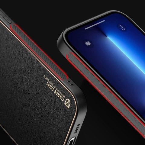Dux Ducis Yolo eleganckie etui pokrowiec ze skóry ekologicznej iPhone 13 Pro Max czerwony Dux Ducis Yolo eleganckie etui pokrowiec ze skóry ekologicznej iPhone 13 Pro Max czerwony