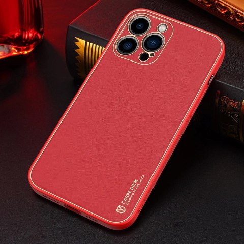 Dux Ducis Yolo eleganckie etui pokrowiec ze skóry ekologicznej iPhone 13 Pro Max czerwony Dux Ducis Yolo eleganckie etui pokrowiec ze skóry ekologicznej iPhone 13 Pro Max czerwony