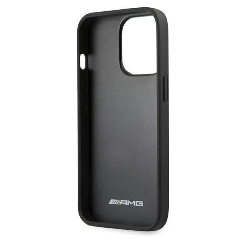 Etui AMG Leather Debossed Lines na iPhone 13 Pro Max - czarne