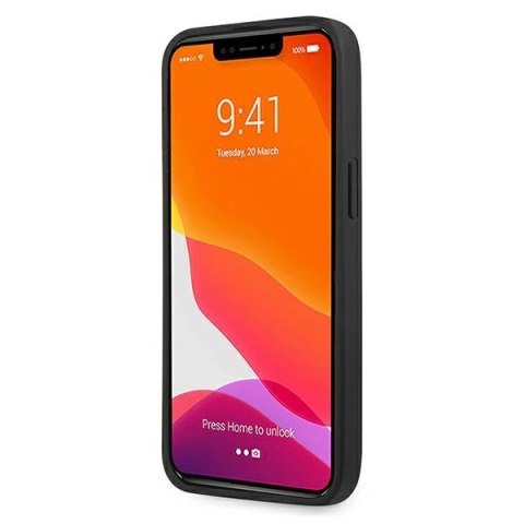 Etui AMG Leather Debossed Lines na iPhone 13 Pro / iPhone 13 - czarne Etui AMG Leather Debossed Lines na iPhone 13 Pro / iPhone 13 - czarne
