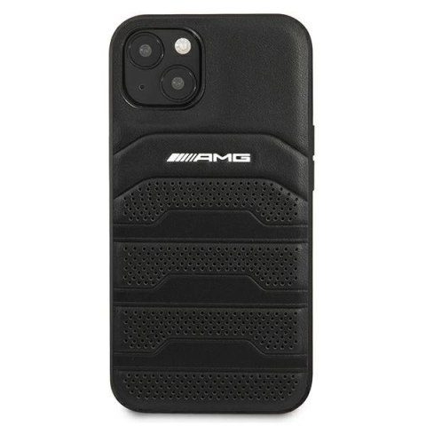 Etui AMG Leather Debossed Lines na iPhone 13 mini - czarne Etui AMG Leather Debossed Lines na iPhone 13 mini - czarne