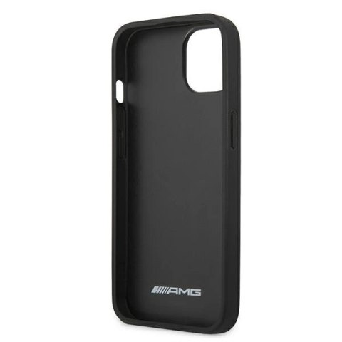 Etui AMG Leather Debossed Lines na iPhone 13 mini - czarne Etui AMG Leather Debossed Lines na iPhone 13 mini - czarne