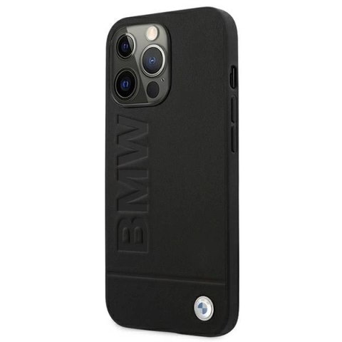 Etui BMW Signature Logo Imprint na iPhone 13 Pro Max - czarne Etui BMW Signature Logo Imprint na iPhone 13 Pro Max - czarne