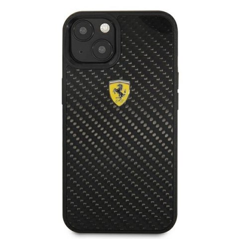 Etui Ferrari On Track Real Carbon na iPhone 13 mini - czarne
