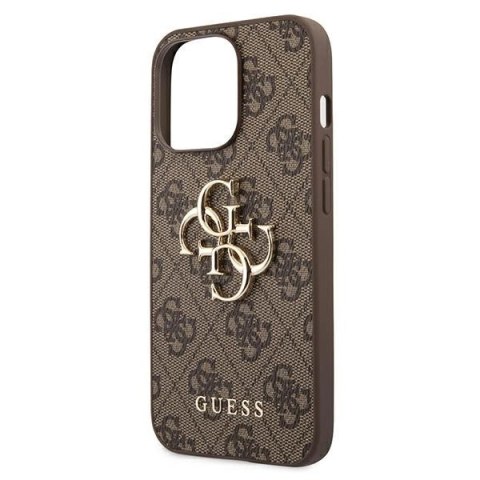 Etui Guess 4G Big Metal Logo na iPhone 13 Pro Max - brązowe