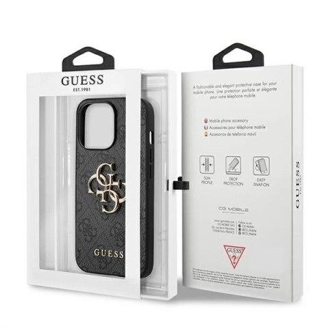 Etui Guess 4G Big Metal Logo na iPhone 13 Pro / iPhone 13 - szare