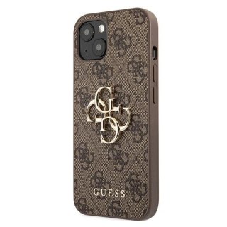 Etui Guess 4G Big Metal Logo na iPhone 13 - brązowe