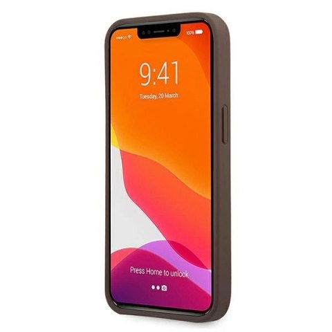Etui Guess 4G Big Metal Logo na iPhone 13 - brązowe