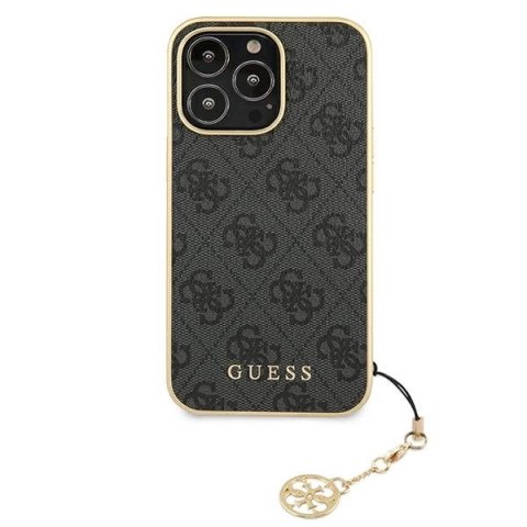 Etui Guess 4G Charms Collection na iPhone 13 Pro Max - szare