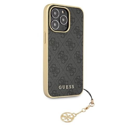 Etui Guess 4G Charms Collection na iPhone 13 Pro Max - szare