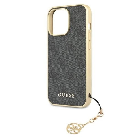 Etui Guess 4G Charms Collection na iPhone 13 Pro Max - szare